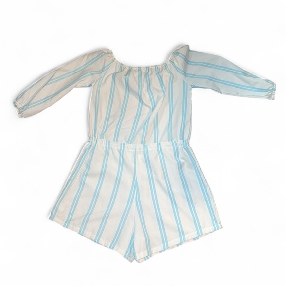 Women’s Striped Swim Cover Up Romper - Picture 1 of 4